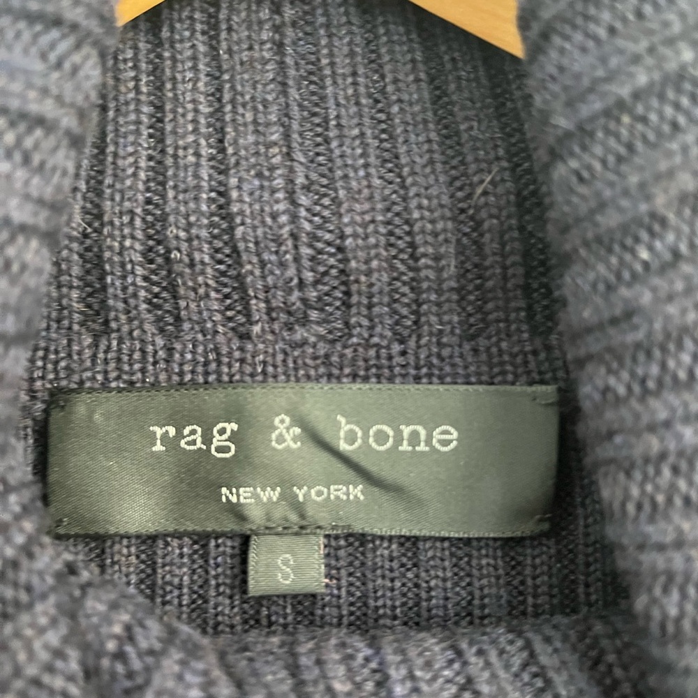 Rag & Bone Leather Patch Turtleneck - Picture 5 of 5